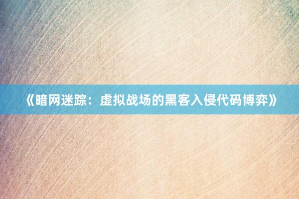《暗网迷踪：虚拟战场的黑客入侵代码博弈》